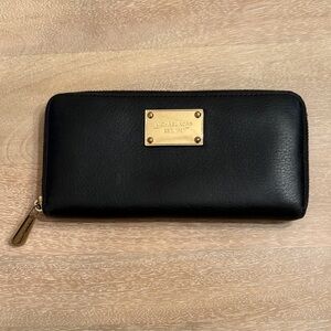Michael Kors Black Wallet with Gold Accents
